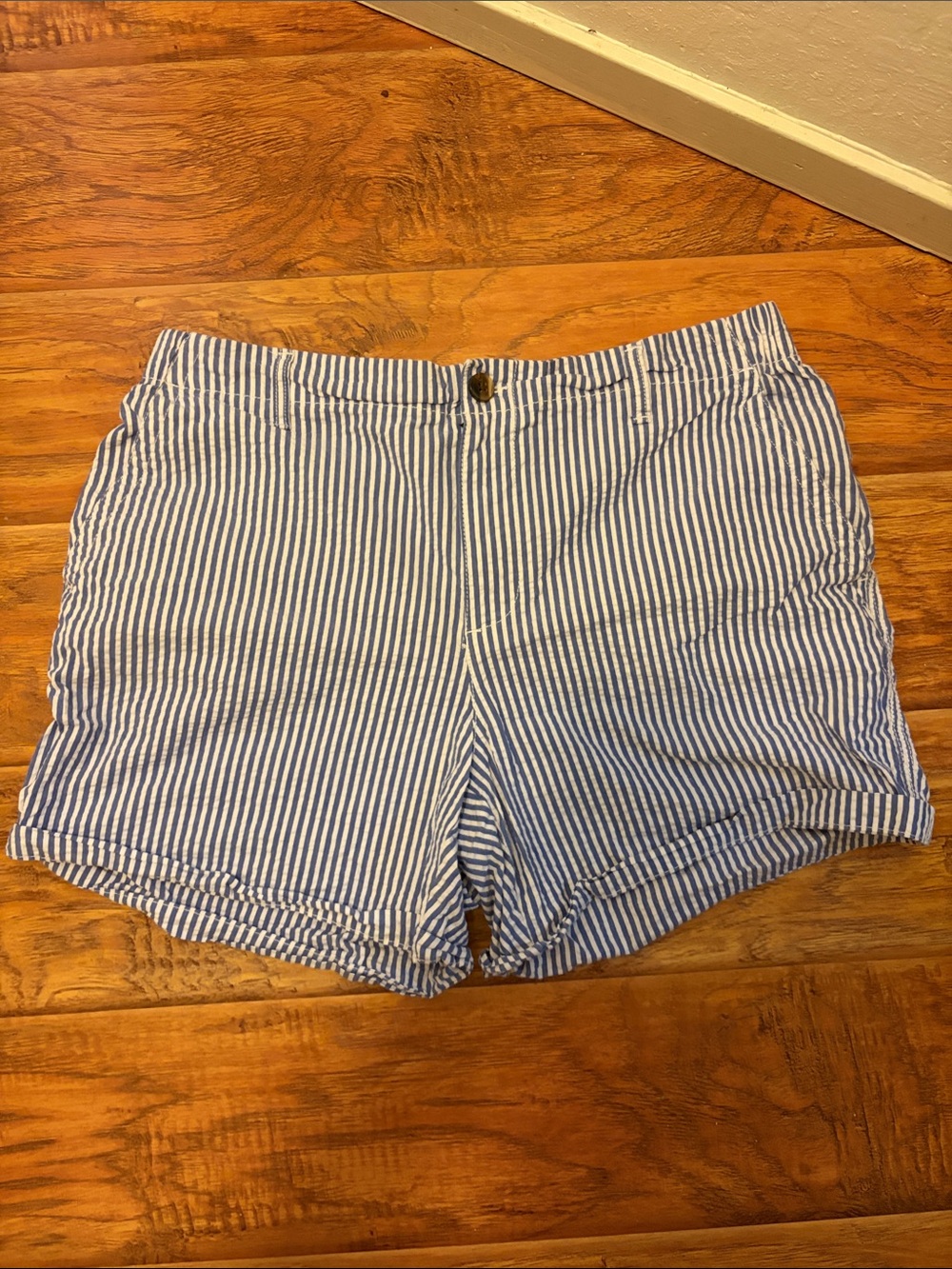 Old Navy Blue and White Striped Women's Shorts